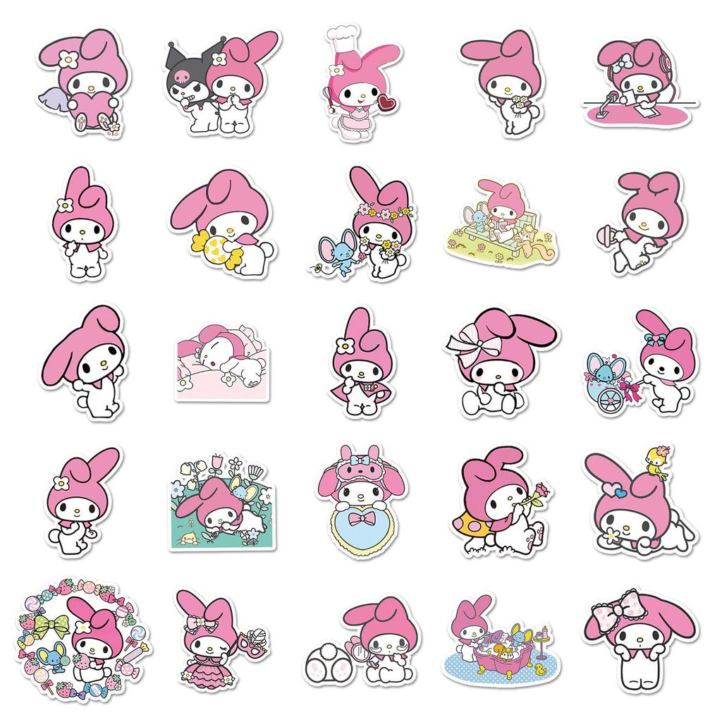 Melody Stickers: 50 Cute Sanrio Japanese Anime Journal Decoration Sheets