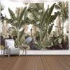 Tropical Plant Printed Tapestry Wall Hanging Palm Tree Home Bedroom Fabric Painting Background  Carpet