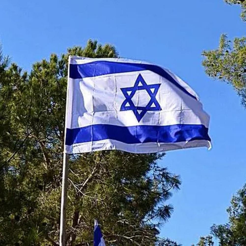 90*150cm Israel Flag Wear-resistant Israel-Country Flag Wear-resistant Smoothing Texture Israel-Country Flag for Building