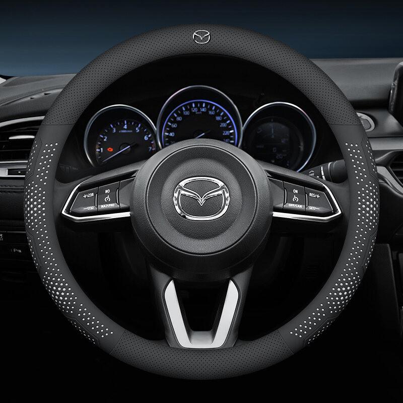 2025 Heiß Hochwertiges Leder Ultradünne Auto Ultradünne Lenkradabdeckung Für Mazda 2 3 CX5 CX30 CX8 Mazda2 6 5 CX9 BT50 Auto S