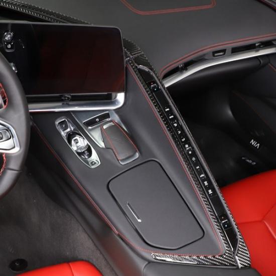 Carbon Central Control Air Condition Switch Sticker Kit For Corvette C8 -24