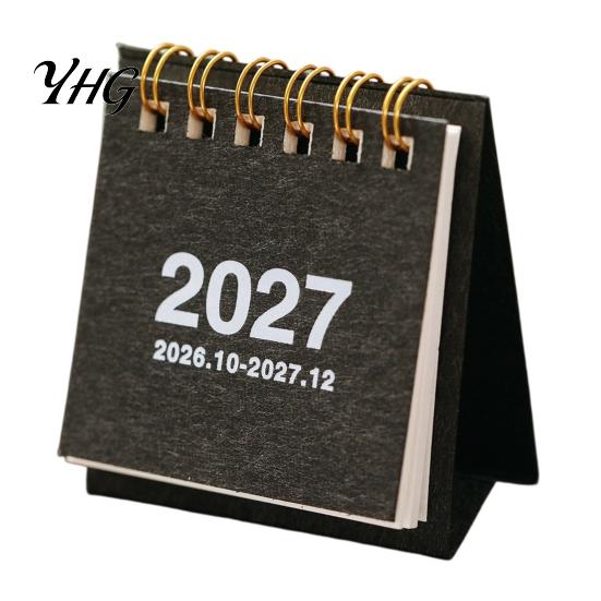 Künstlerische Büroartikel Mini-Schreibtischkalender 2026-2027, Okt 2026 bis Dez 2027 Stehend Klappbar Klein Funktional für Planungskalender,