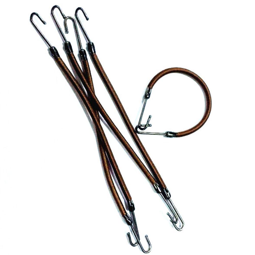 

New High Quality 5pcs Fashion Rubber Bands Hooks Hair Styling Ponytail Hooks Holder Bungee Bands Hair Ties Hair Accessories коричневый