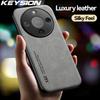 KEYSION Luxus Retro PU Bőr Telefon Tok HONOR X9d 5G-hez Puha Szilikon+PC Ütésálló Telefon Hátlap Huawei Magic 8 Lite-hoz