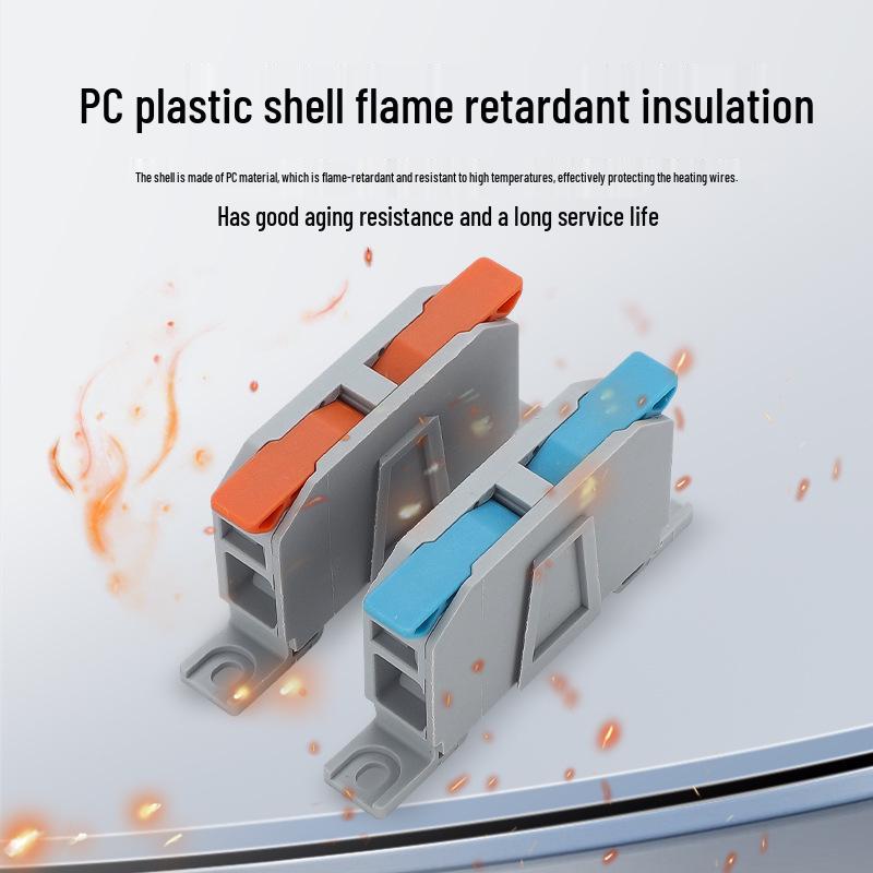 High-Power Quick-Connect Terminal Blocks: 3-In 3-Out Push-Type Wire Connectors & Cable Joining Tool