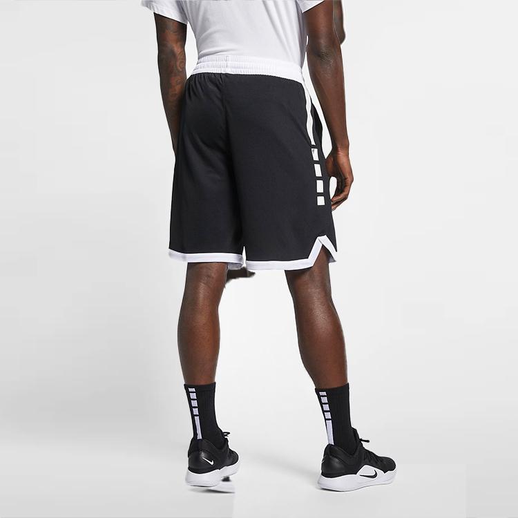 Nike Elite Breathable Mid-Waist Straight Basketball Shorts Men Bottoms Black AJ3904-010