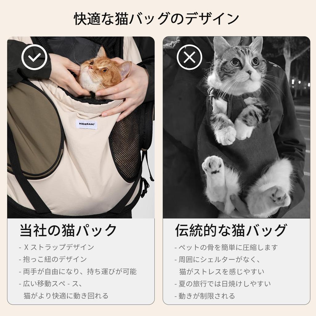 Dog and Cat Carrier Pet Backpack with Adjustable Shoulder Strap and Waterproof Nylon Easy To Perfect for Hospital and Emergency with Holds Up To Beige