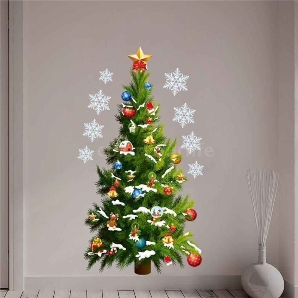 Removable Christmas Tree Wall Stickers Self-Adhesive Christmas Tree Decals Christmas Season