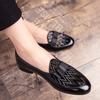 Fashion New British Men's Charm Bowite Dress Oxford Shoes Luxury Male Black Moccasins Wedding Prom Sapato Social Masculino