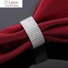 Nytt mode bred silverring kvinnliga kvinnor solid 925 sterling silver ring flätad mesh ring personliga silversmycken