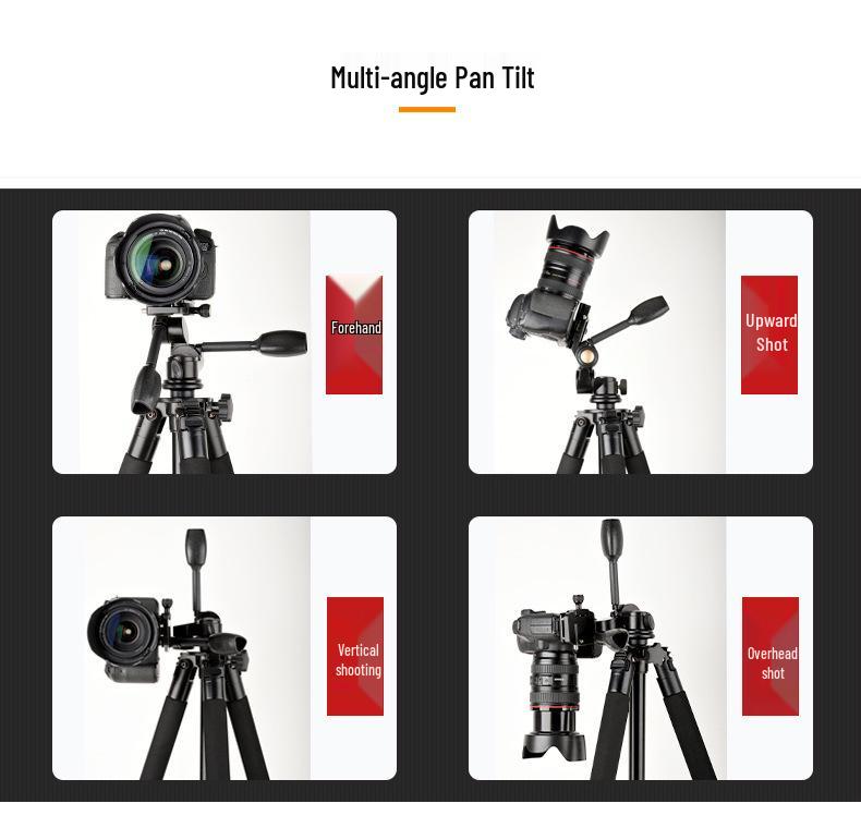 7 Lightweight Era Q720 Aluminum 32mm Photography Tripod Center Column Horizontal Arm for DSLR Cameras