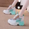 Fashion Women's Mesh Breathable Shoes Summer Sequins Blue Ladies Footwear High on Platform Offer New in Comfortable and Elegant Casual