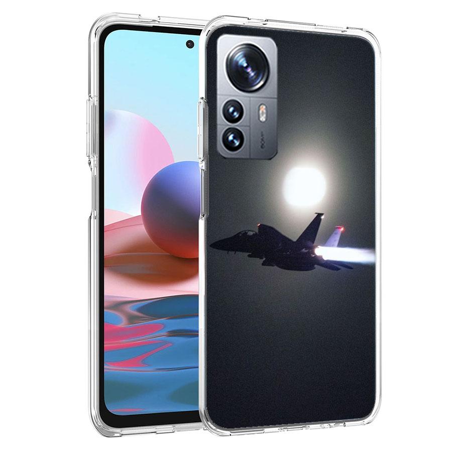 Black Sky Jet Fighter Phone Case For Xiaomi Mi 13 12T Poco F7 Pro 14 Ultra 15 Pro 12X 12 9 8 Lite 5G 11T 11i 10 10T Pro Capa