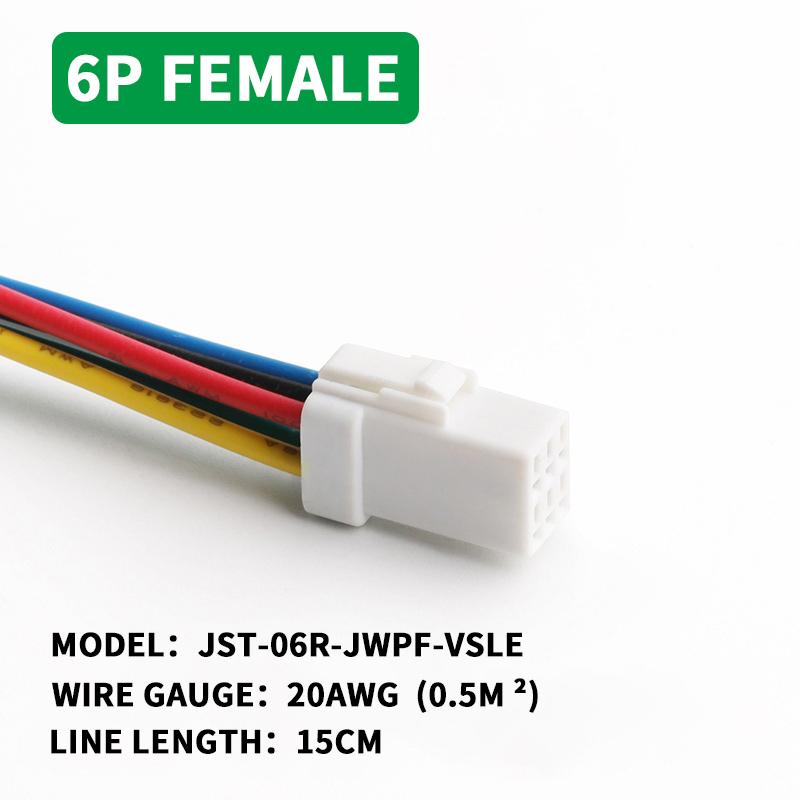5/20/100sets Waterproof Jst Connector 2p/3p/4p/6p/8p Connector Plug Socket With 20awg/0.5m ² Wire Harness 02t/02r/03t/03r