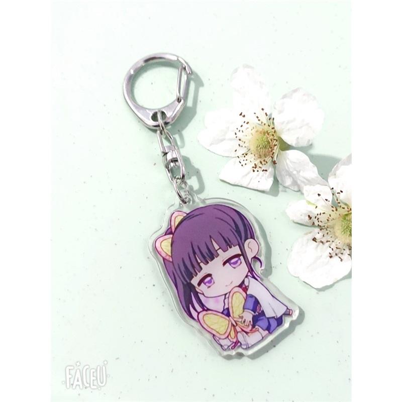 Anime Keychains Keychain Demon Slayer Kimetsu No Yaiba Acrylic Key Ring Cute Funny Cartoon for Friends