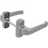 Poignées De Porte - AMIG - Epsilon - Aluminium Argent - 132 X 70 Mm - Réversible - Ergonomique