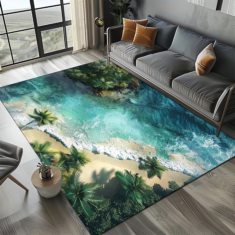 27 Style New Sea Water Beach Reef Nature Scenery Carpet Rug for Living Room Bedroom Home Sofa Decoration,Kids Non-slip Floor Mat