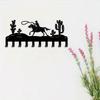 Cowboy Cactus Metal Key Holder - Eclectic Wall Mount Hooks Rack with 10 Hooks - Easy Install Decorative Iron Hanger for Keys