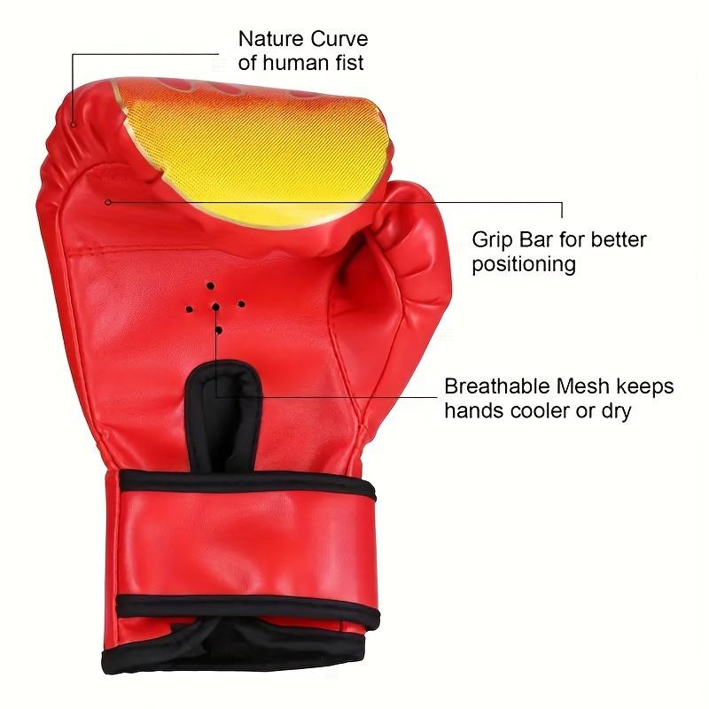 [Flame Kids Boxing Gloves] Flame Kids Boxing Gloves | For Punching Bag Kickboxing Thai Mitts MMA Training Sparring | Halloween Christmas Gift