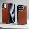 Luksusowe Etui Ze Skóry Naturalnej Dla Google Pixel 10 Pro Fold 9pro fold Wzór Woskowany z Centralną Osią Tylne Pokrowce Na Telefon Bez Przodu