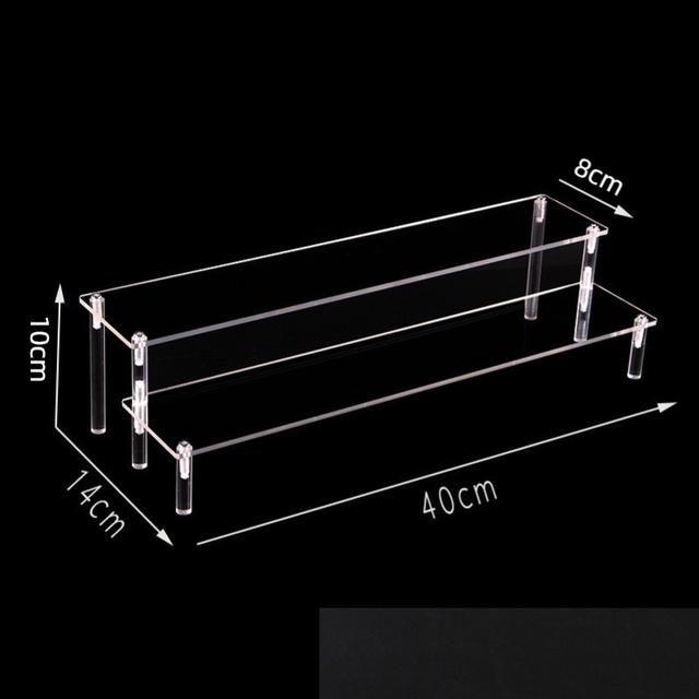 1-5 Tier Clear Acrylic Display Stand,Display Riser Shelf for Cupcake,Perfume Decoration and Organizer Amiibo Funko POP Figures