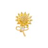 Lucky Golden Sunflower Zircon Brooch Premium Quality Shiny Fashion Pin for Ladies Party Prom Outfit Decor Best Gift for Her