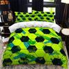 Top Soccer Duvet Cover Set 3D FootBall Print Bedding Set with Comforter Cover and Pillowcases Ball Theme for Kids Teens Adults