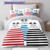 Lisa Larson Pattern Bedding,Quilt Set Quilt Cover Pillowcase Home Birthday Gift (1 * Duvet Cover + 2 * Pillowcase, Without Core)