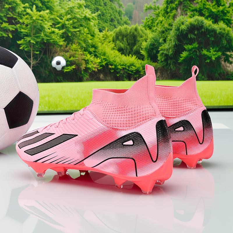 New Men Football Boots Cleats Soccer Shoes Grass Adult Anti-Skid Ultralight Athletic Outside Plush Comfort Training Match Athletic Shoes