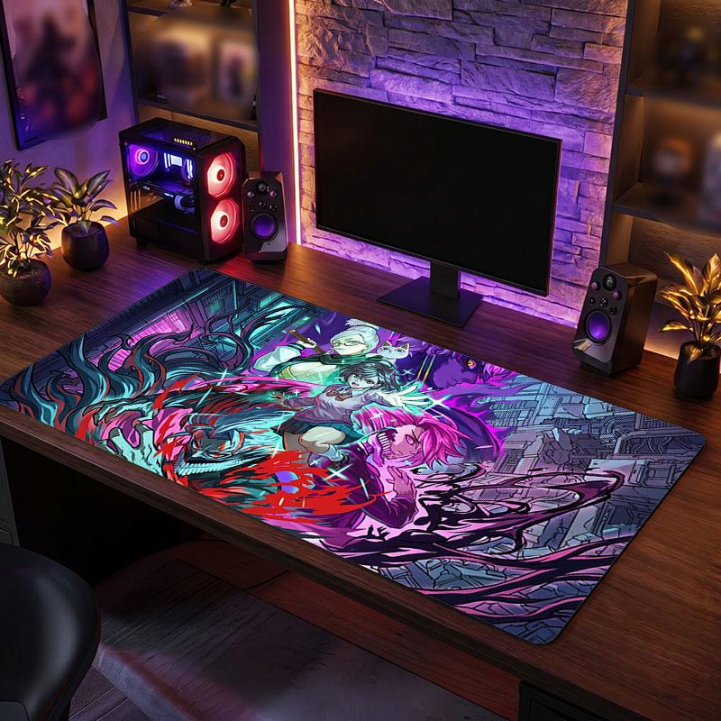 Big Mouse PadDandadan Extended Soft Desk Mat Gaming Office Computer Table Decor Mat