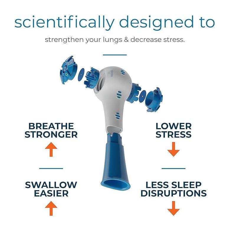 1PC Respiratory Trainer Adjustable Lung Exerciser Vital Capacity Resistance Training