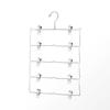 6-Layer Adjustable Foldable Metal Hanger with Clips for Skirts and Pants