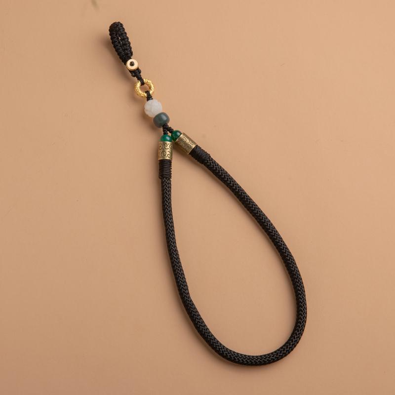 Sturdy Anti-Drop Bodhi Lotus Phone Lanyard with Finger Ring & USB Flash Drive Pendant - Universal for Men & Women