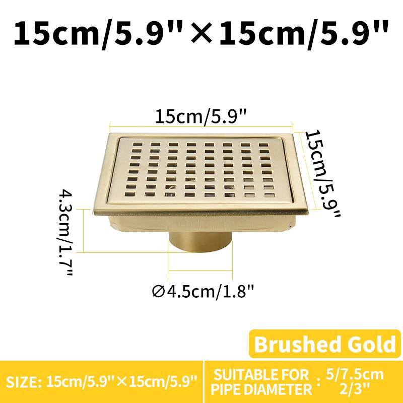 150x150mm Vannas istabas grīdas sifons Liela