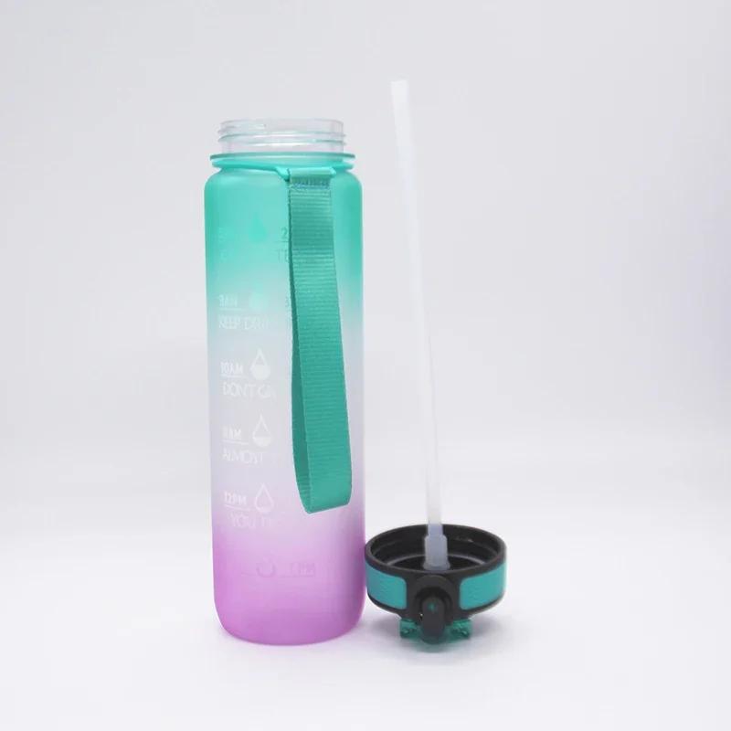 1 Liter Water Bottle Motivational Sport Water Bottle Leakproof Bottles Drinking Outdoor Travel Gym Fitness Jugs for Kitchen Cups
