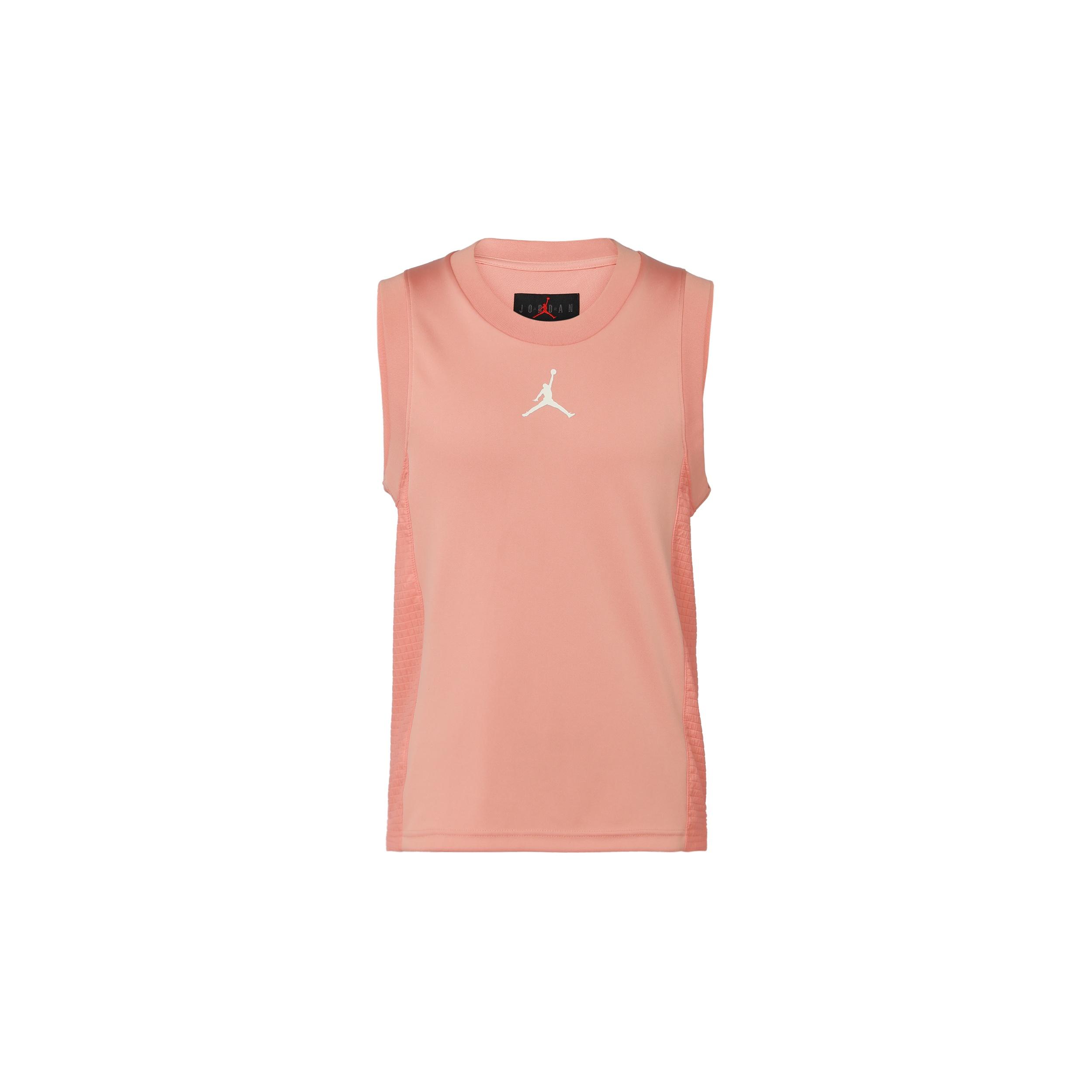 Men s Air Jordan Colorblock Logo Round Neck Sleeveless Vest Orange CZ4742-808 XS