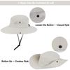 1pc Women's Outdoor UV-Protection-Foldable Sun-Hats Mesh Wide-Brim Beach Fishing Hat with Ponytail-Hole for Outdoor Activities