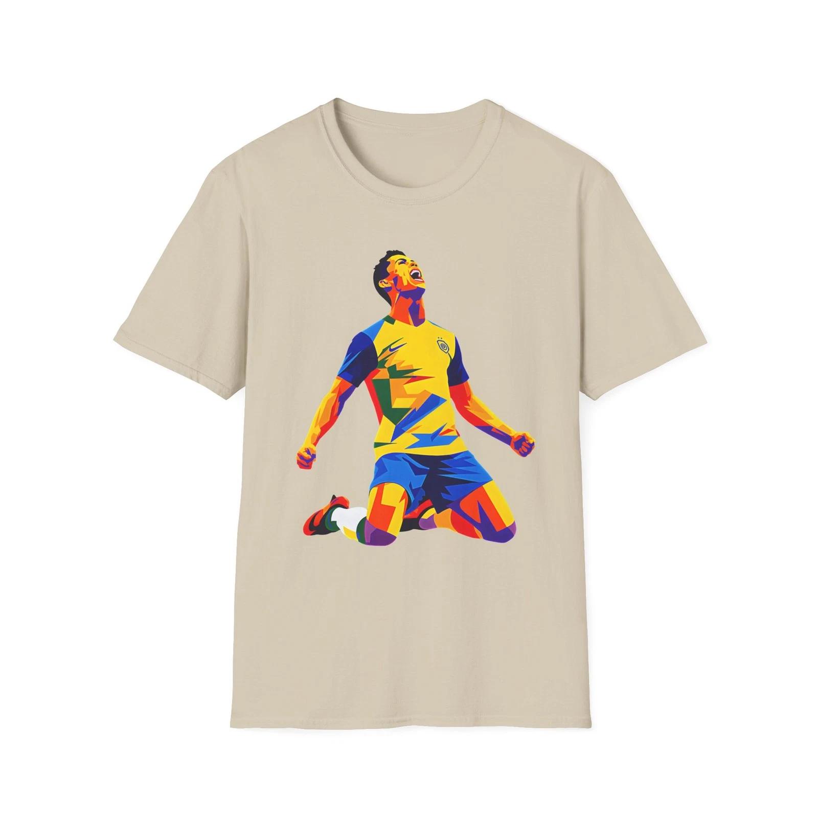 Cristiano Ronaldo Goal Celebration T-Shirt Colorful Soccer Player Graphic Tee XL