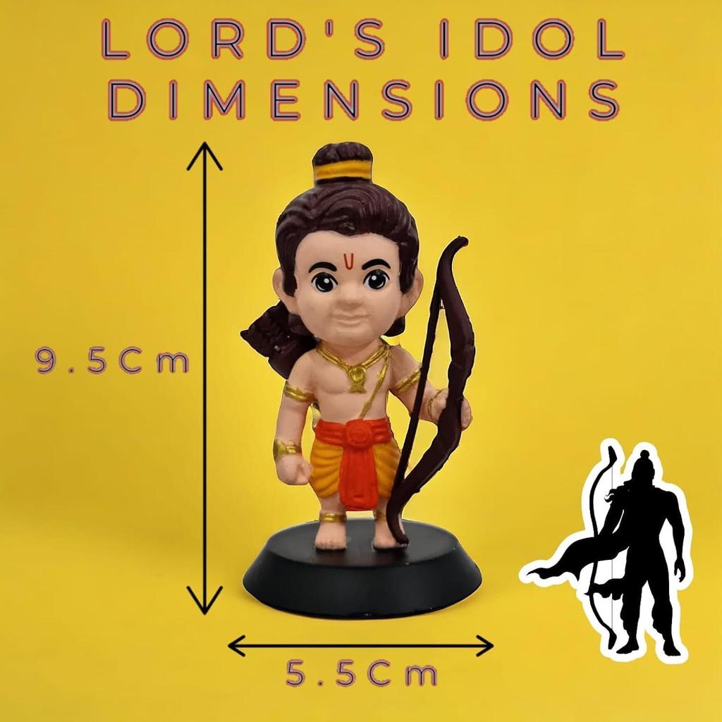 Lord Shree RAM Ji Idol for Car Dashboard, Office Table,Home Decor| Little Dhanush Teer Kaman Figurin| God Statue for Gifting Kids,
