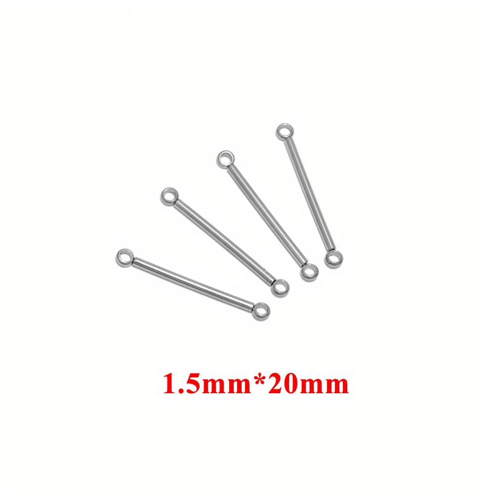 10pcs Stainless Steel 20mm/30mm Bar Stick Connectors Gold Color Plated Drop Earrings Jewelry Making Necklaces Components