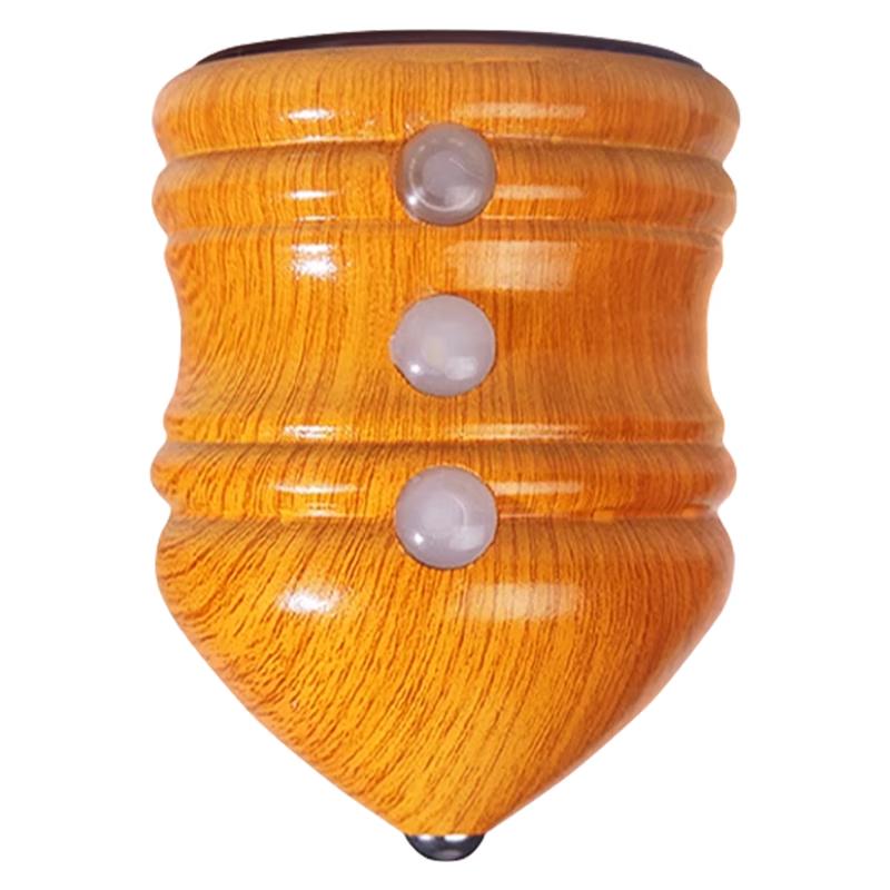 Luminous Solid Wood Spinning Top with Whip