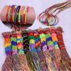 Cotton Rope Bracelets Multicolor Thread Friendship Bracelets Braided Cord Hand-Making Bracelets Fashion Jewelry Gift
