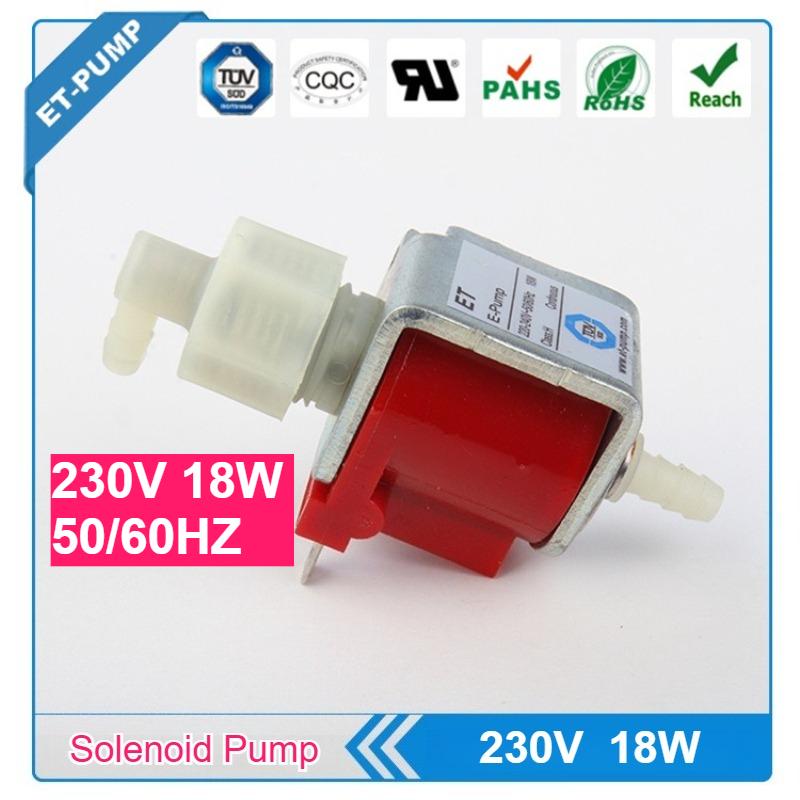Pompe ET 18w   Mini Pompe Électrovanne 27-36cc/min 4.0Bar Haute Pression Faible Bruit Durée de Vie 500H AC230V/50Hz pour Usage Domestique et Industriel