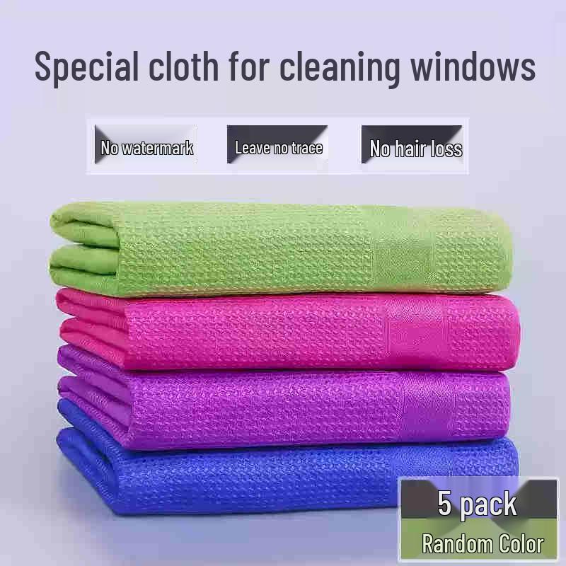 Ally Lint-Free Glass & Mirror Cleaning Cloths - 5 Pack