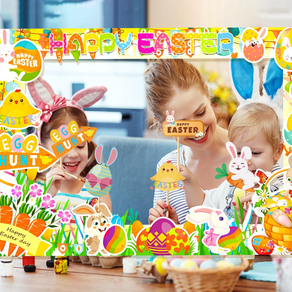 Easter, Cartoon, Cute Rabbit, Chick, DIY Funny, Handheld Photo Props, Decorative Items