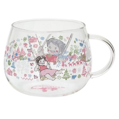 Heidi, Mädchen der Berge Hitzebeständiger Glasbecher, ca.. 420ml, Mikrowellengeeignet, Ranko Heidi Aufdruck, 7003-01