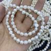 1String, Baroque White Natural Freshwater Pearls, Straight Hole Nugget Pearl Beads for Jewelry Making DIY Crafts Length 36cm)