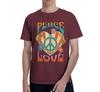 Peace Love Peace Sign 60s 70s Hippie Style Tshirt Unisex Clothing Cotton Casual Daily Four Seasons Tees Shirts For Unisex