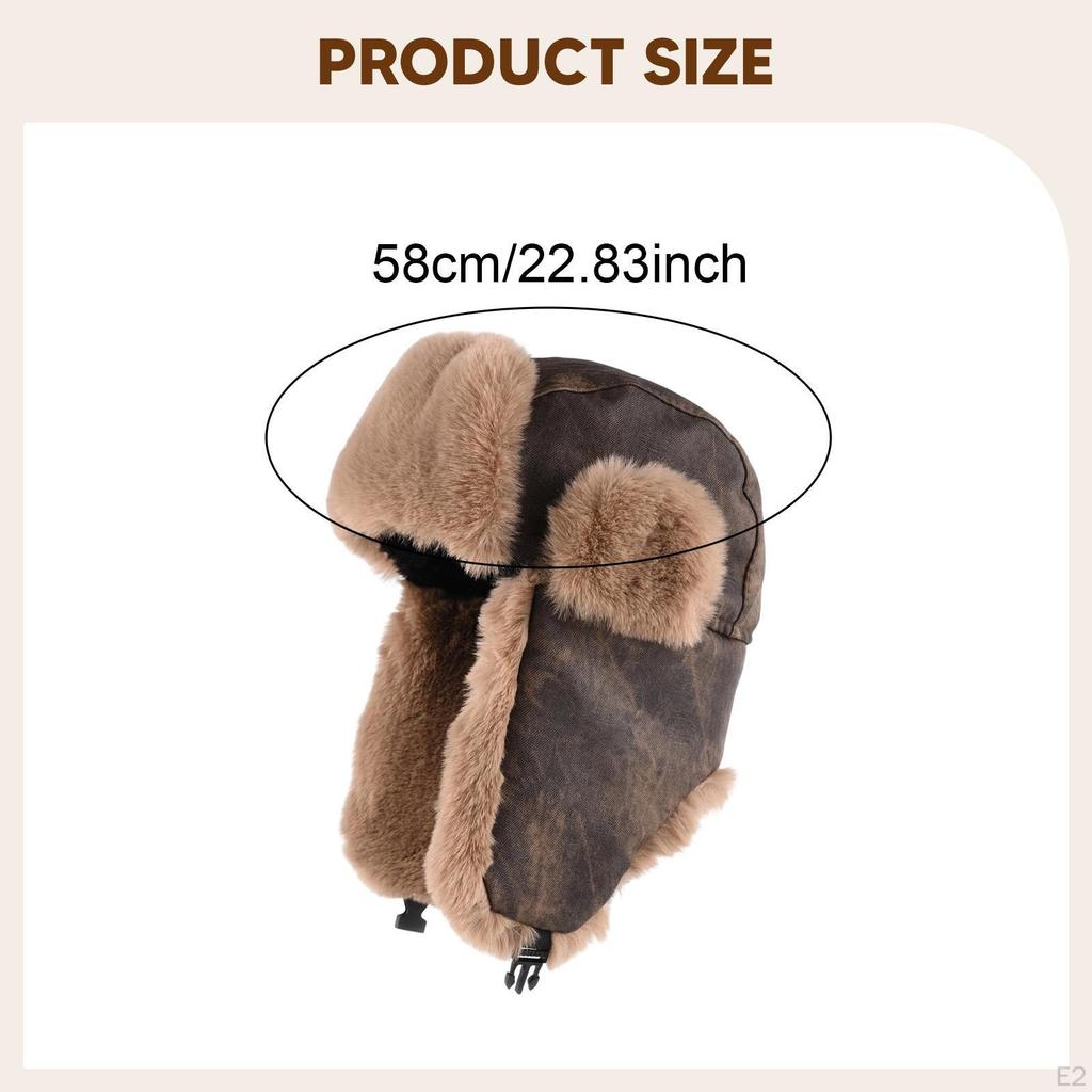 Winter Trapper Hat Cozy Cap for Skateboard Skating Ski Biking Cold Weather