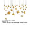 Goldene Weihnachtsgirlande Sternenstreamer 3D Sterne Metallic Papier Hängende Wimpelkette Banner Festliche Feiertagsdekoration